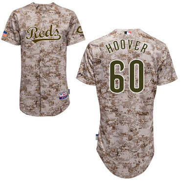 Cincinnati Reds #60 Hoover Authentic Personalized Alternate Camo Jersey