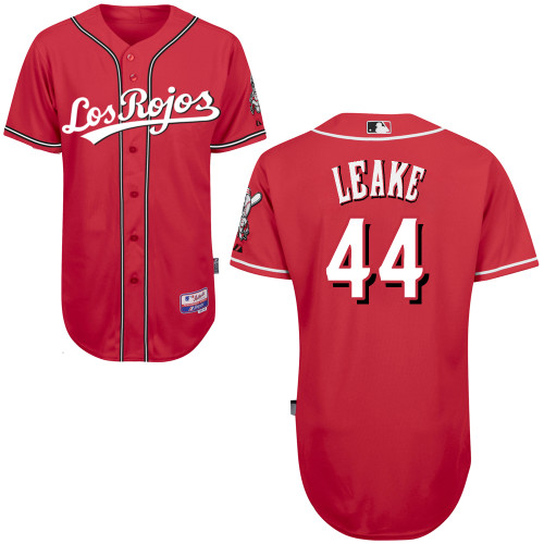 Cincinnati Reds #44 Leake Authentic Personalized Alternate Los Rojos red Jersey