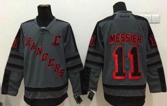 New York Rangers #11 Mark Messier Charcoal Cross Check Fashion Stitched NHL Jersey New York Rangers #11 Mark Messier Charcoal Cross Check Fashion Stitched NHL Jersey