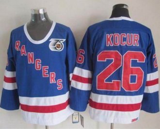 New York Rangers #26 Joe Kocur Blue CCM 75TH Stitched NHL Jersey New York Rangers #26 Joe Kocur Blue CCM 75TH Stitched NHL Jersey