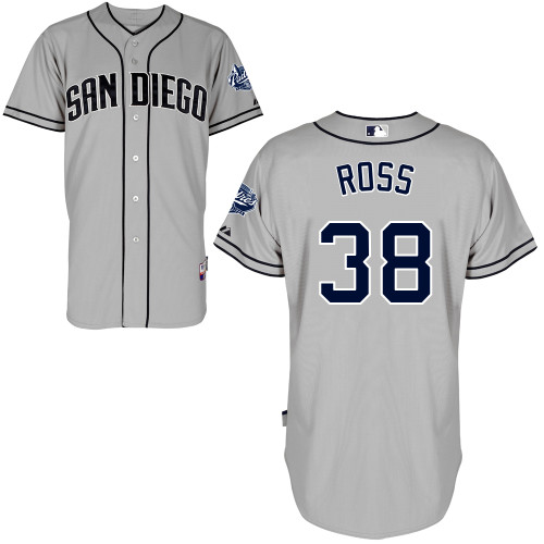 San Diego Padres #38Tyson Ross Authentic Personalized Road Gray Jersey