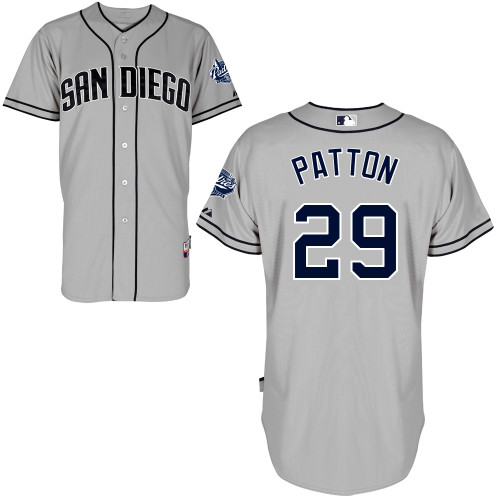 San Diego Padres #29Troy Patton Authentic Personalized Road Gray Jersey