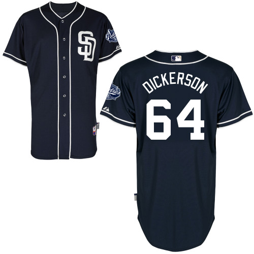 San Diego Padres #64 Alex Dickerson Authentic Personalized Alternate Blue Jersey