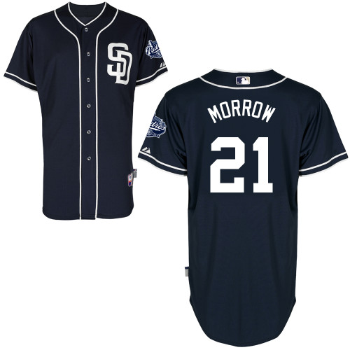 San Diego Padres #21 Brandon  Morrow Authentic Personalized Alternate Blue Jersey