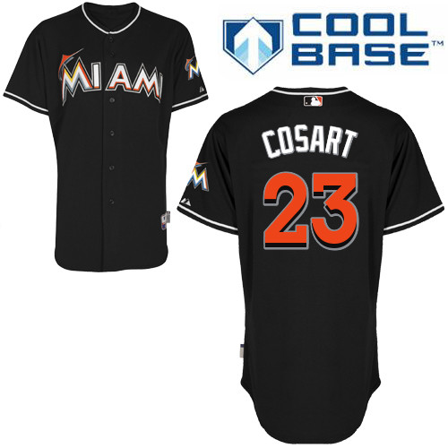 Miami Marlins #23 Jarred Cosart Authentic Alternate Black Jersey