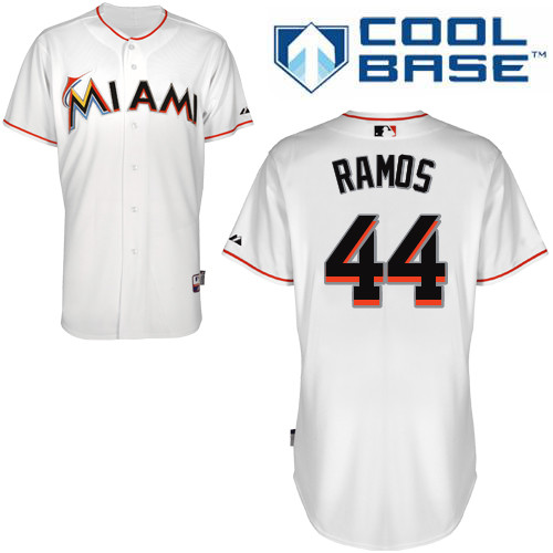 Miami Marlins #44a.j Ramos Authentic Personalized Home White Jersey