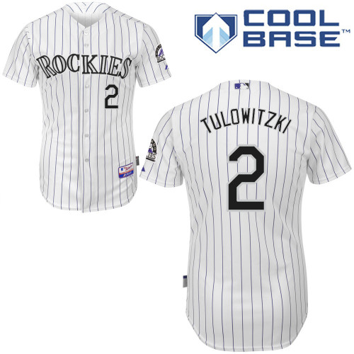 Colorado Rockies #2Troy Tulowitzki 2015 Personalized Home White Jersey