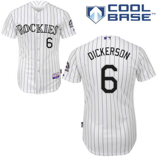 Colorado Rockies #6Corey Dickerson 2015 Personalized Home White Jersey