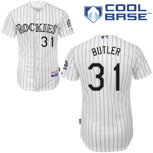 Colorado Rockies #31Eddie Butler 2015 Personalized Home White Jersey