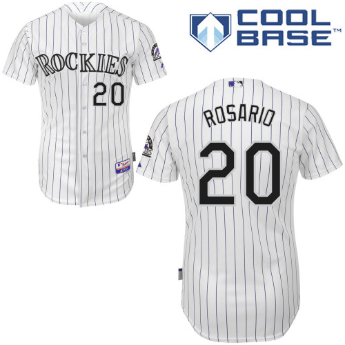 Colorado Rockies #20Wilin Rosario 2015 Personalized Home White Jersey