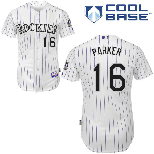 Colorado Rockies #16Kyle Parker 2015 Personalized Home White Jersey