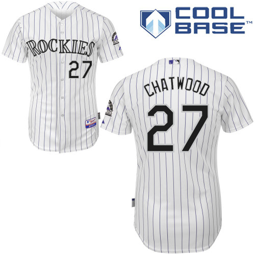 Colorado Rockies #27Tyler Chatwood 2015 Personalized Home White Jersey