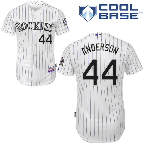Colorado Rockies #44Tyler Anderson 2015 Personalized Home White Jersey
