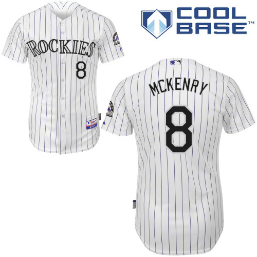 Colorado Rockies #8Michael Mckenry 2015 Personalized Home White Jersey