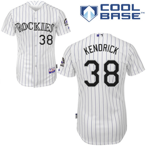 Colorado Rockies #38Kyle Kendrick 2015 Personalized Home White Jersey