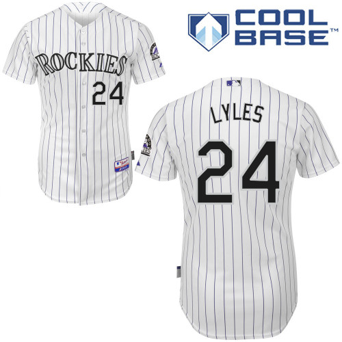 Colorado Rockies #24 Jordan Lyles 2015 Personalized Home White Jersey