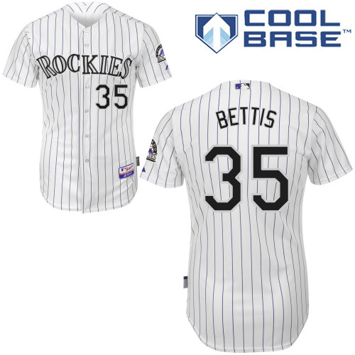 Colorado Rockies #35Chad Bettis 2015 Personalized Home White Jersey