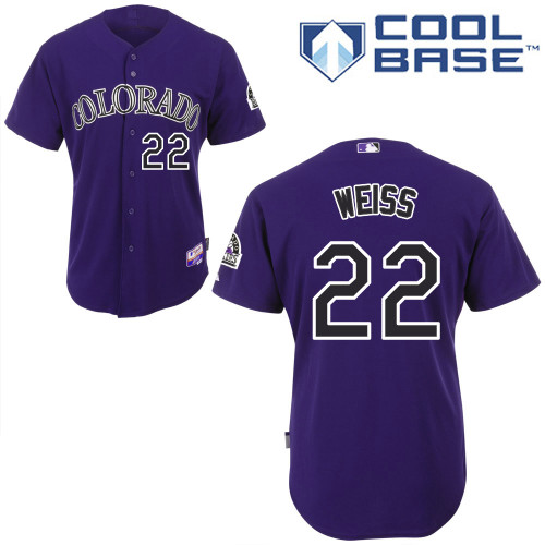 Colorado Rockies #22Walt Weiss Authentic Personalized Alternate Purple Jersey