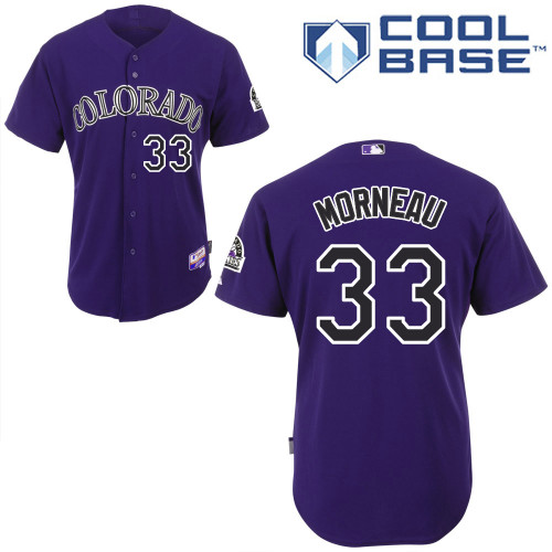 Colorado Rockies #33Justin  Morneau Authentic Personalized Alternate Purple Jersey