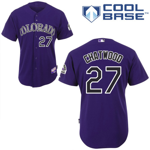 Colorado Rockies #27Tyler Chatwood Authentic Personalized Alternate Purple Jersey