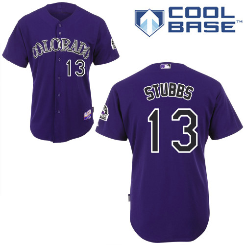 Colorado Rockies #13Drew Stubbs Authentic Personalized Alternate Purple Jersey