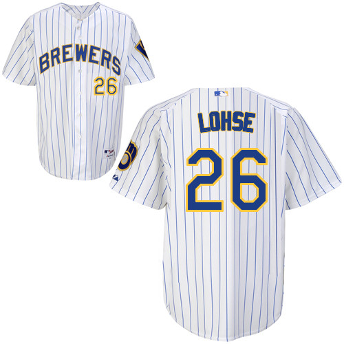 Milwaukee Brewers #26Kyle lohse Authentic Personalized Alternate Home White Jersey