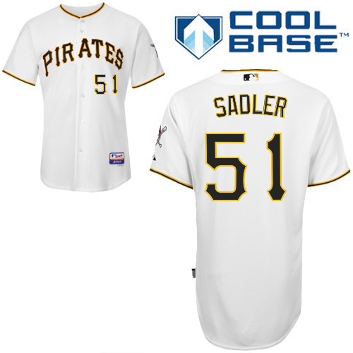 Pittsburgh Pirates #51Casey Sadler Authentic Andrew McCutchen Home White Jersey