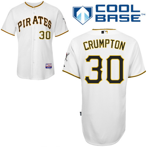 Pittsburgh Pirates #30 Crumpton Authentic Andrew McCutchen Home White Jersey