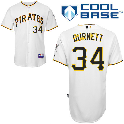 Pittsburgh Pirates #34a.j Burnett Authentic Andrew McCutchen Home White Jersey