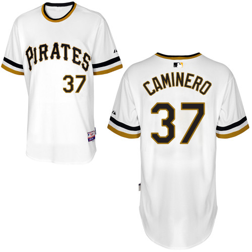 Pittsburgh Pirates #37Arquimedes Caminero Authentic Andrew McCutchen Alternate White Jersey