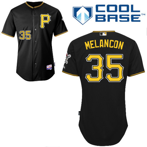 Pittsburgh Pirates #35Mark Melancon Authentic Andrew McCutchen Alternate black Jersey