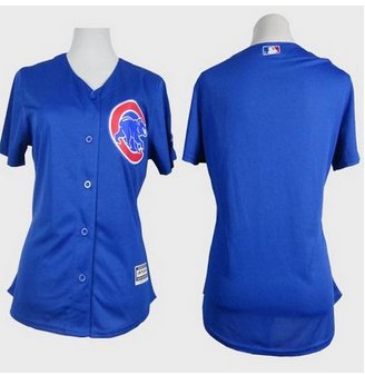 Women's Cubs Blank Blue Alternate Stitched Baseball Jersey