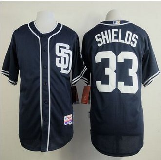 San Diego Padres #33 James Shields Dark Blue Alternate 1 Cool Base Stitched Baseball Jersey San Diego Padres #33 James Shields Dark Blue Alternate 1 Cool Base Stitched Baseball Jersey