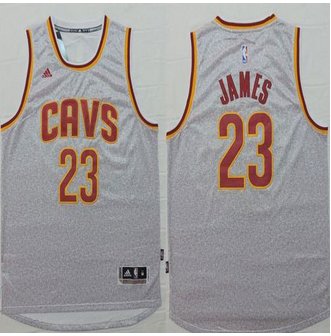 Cleveland Cavaliers #23 LeBron James Grey Fashion Stitched NBA Jersey