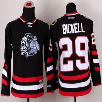 Youth Chicago Blackhawks #29 Bryan Bickell Black(White Skull) 2014 Stadium Series Stitched NHL Jersey