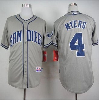 San Diego Padres #4 Wil Myers Grey Cool Base Stitched Baseball Jersey San Diego Padres #4 Wil Myers Grey Cool Base Stitched Baseball Jersey
