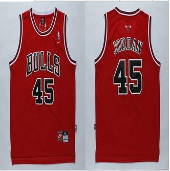 Chicago Bulls #45 Jordan Stitched Red NBA Jersey