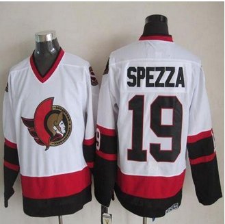 Ottawa Senators #19 Jason Spezza White CCM Throwback Stitched NHL Jersey Ottawa Senators #19 Jason Spezza White CCM Throwback Stitched NHL Jersey