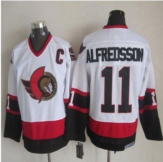 Ottawa Senators #11 Daniel Alfredsson White CCM Throwback Stitched NHL jersey Ottawa Senators #11 Daniel Alfredsson White CCM Throwback Stitched NHL jersey