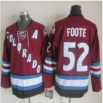 Colorado Avalanche #52 Adam Foote Red CCM Throwback Stitched NHL Jersey Colorado Avalanche #52 Adam Foote Red CCM Throwback Stitched NHL Jersey