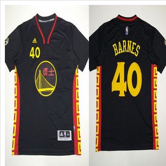 Golden State Warrlors #40 Harrison Barnes Black Slate Chinese New Year Stitched NBA Jersey Golden State Warrlors #40 Harrison Barnes Black Slate Chinese New Year Stitched NBA Jersey