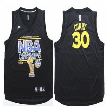 Golden State Warrlors #30 Stephen Curry Black 2015 NBA Finals Champions Stitched NBA jersey