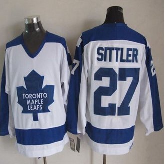 Toronto Maple Leafs #27 Darryl Sittler White Blue CCM Throwback Stitched NHL Jersey Toronto Maple Leafs #27 Darryl Sittler White Blue CCM Throwback Stitched NHL Jersey