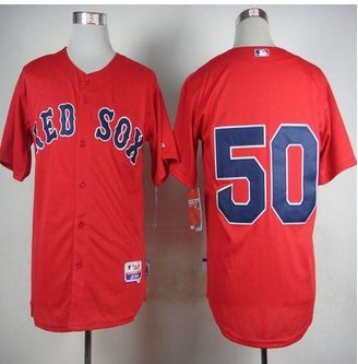Boston Red Sox #50 Mookie Betts Red Cool Base Stitched Baseball Jersey