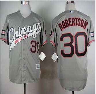 Chicago White Sox #30 David Robertson Grey New Cool Base Stitched Baseball Jersey