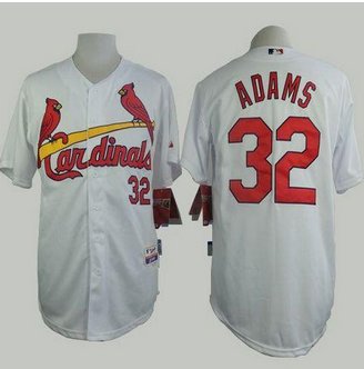 St. Louis Cardinals #32 Matt Adams White Cool Base Stitched Baseball Jersey