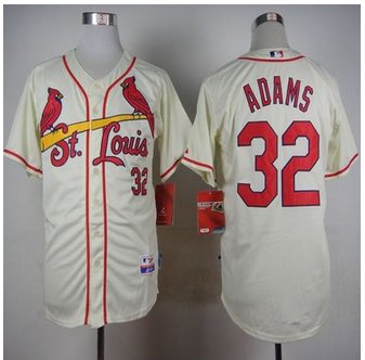 St. Louis Cardinals #32 Matt Adams Cream Cool Base Stitched Baseball Jersey
