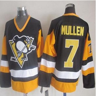 Pittsburgh Penguins #7 Joe Mullen Black CCM Throwback Stitched NHL Jersey Pittsburgh Penguins #7 Joe Mullen Black CCM Throwback Stitched NHL Jersey