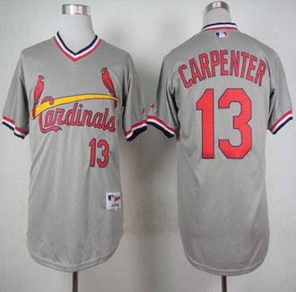 St. Louis Cardinals #13 Matt Carpenter Grey 1978 Turn Back The Clock Stitched Baseball jersey