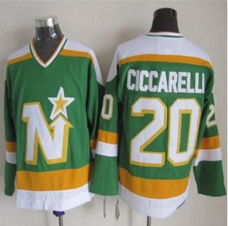 Dallas Stars #20 Dino Ciccarelli Stitched Green CCM Throwback NHL Jersey